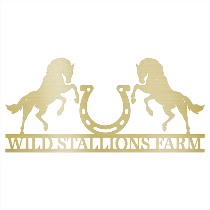 Custom Horse Ranch Steel Wall Decor
