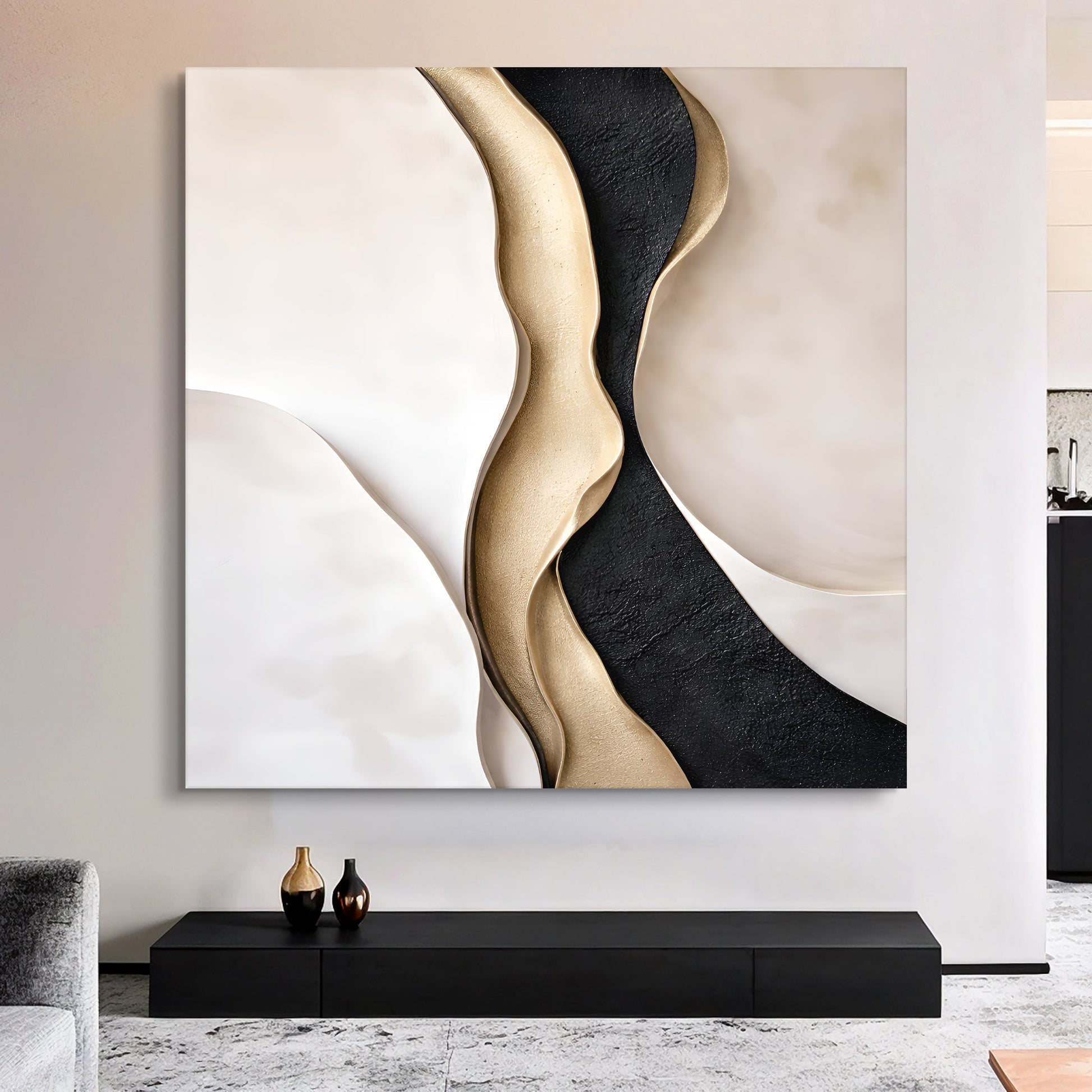 Golden Flow - canvas