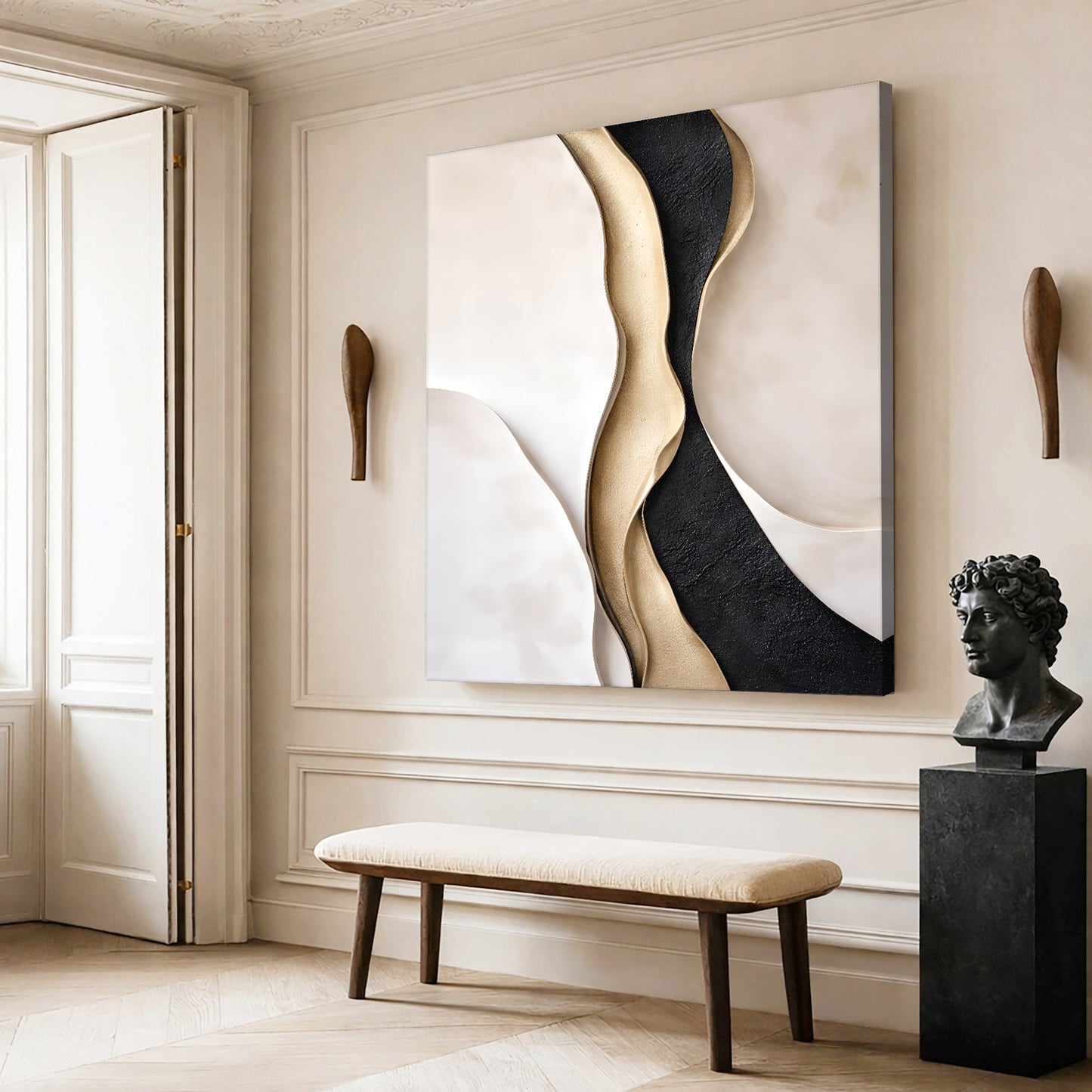 Golden Flow - canvas