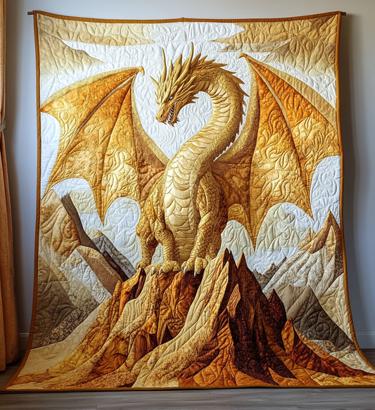 Golden Protector Quilted Blanket - Throw (55" x 60")