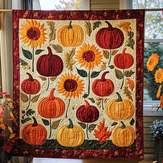 Golden Bounty Quilted Blanket - Throw (55" x 60")