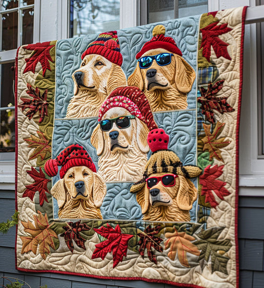 Golden Dreams Quilted Blanket - Throw (55" x 60")