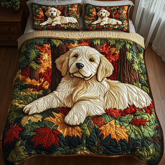 Golden Fields 3-Piece Quilted Bedding Set - Single (59" x 70")