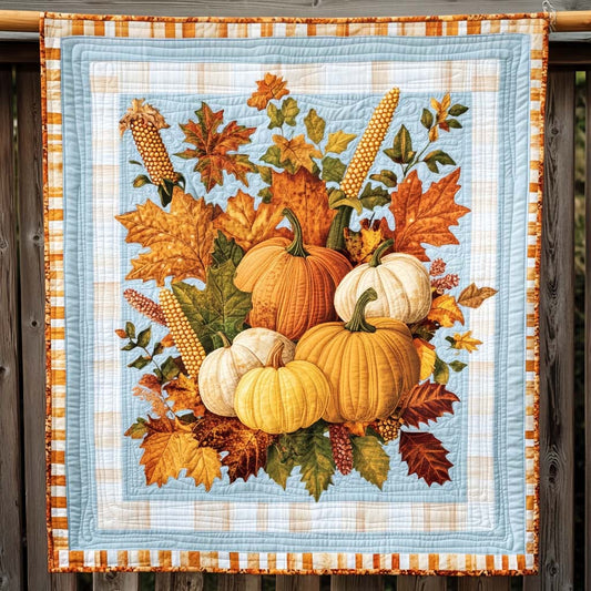 Golden Fields Of Plenty Quilted Blanket - Throw (55" x 60")