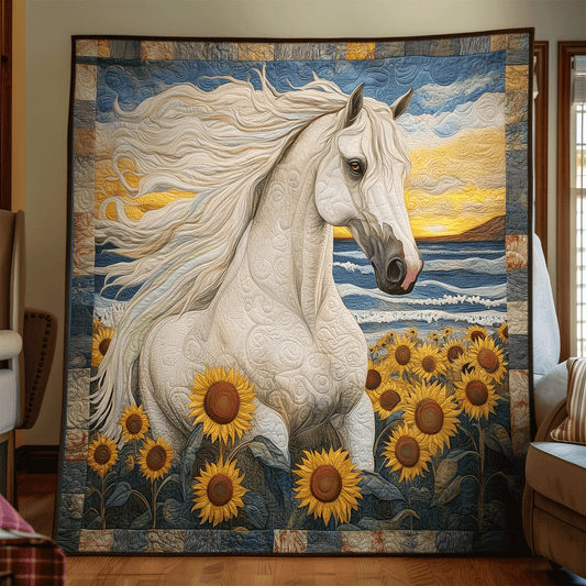 Golden Gallop Art Quilt Hanging - Baby (30" x 40")