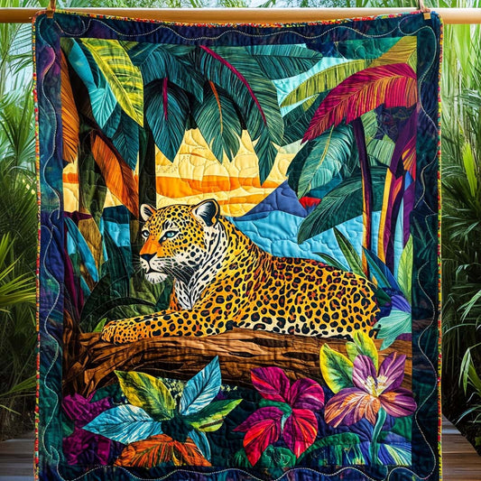 Golden Gaze Quilted Blanket - Throw (55" x 60")