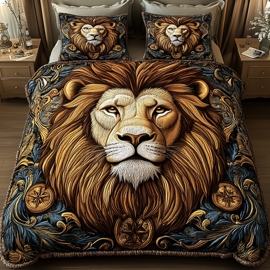 Golden Glory 3-Piece Quilted Bedding Set - Single (59" x 70")