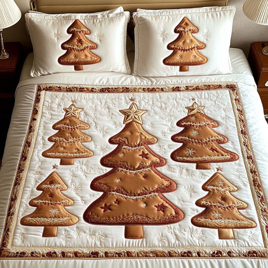 Golden Pines Charm 3-Piece Quilted Bedding Set - Single (59" x 70")