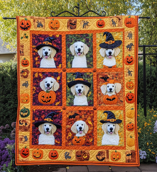 Golden Retriever Bliss Quilted Blanket - Throw (55" x 60")