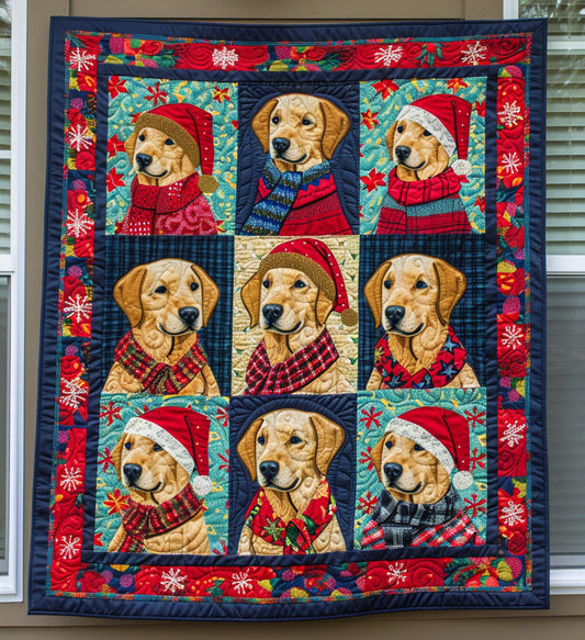 Golden Retriever Comfort Quilted Blanket - Throw (55" x 60")
