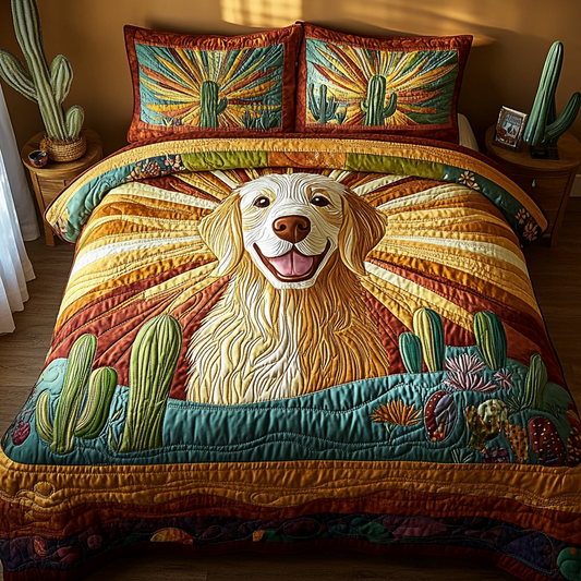 Golden Trails 3-Piece Quilted Bedding Set - Single (59" x 70")