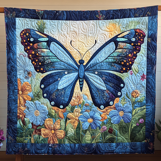 Golden Twilight Butterfly Quilted Blanket - Baby (30" x 40")