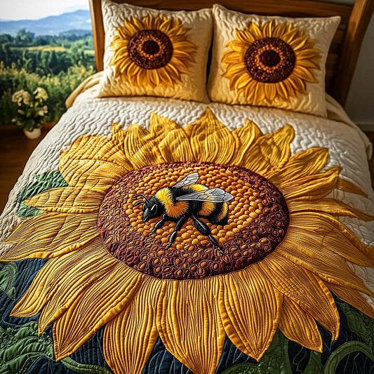 Golden Wings 3-Piece Quilted Bedding Set - Single (59" x 70")