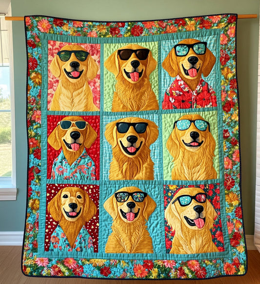 Golden Wonders Quilted Blanket - Throw (55" x 60")