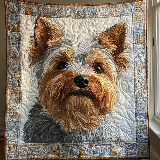Golden Yorkie Quilted Blanket - Baby (30" x 40")