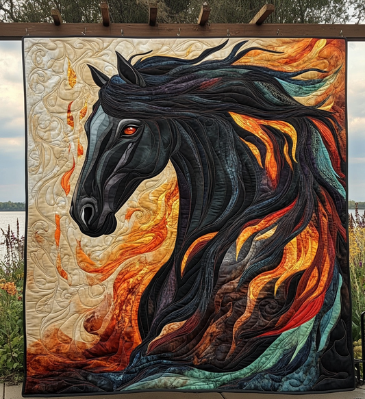 Graceful Horse Art Quilt Hanging - Baby (30" x 40")