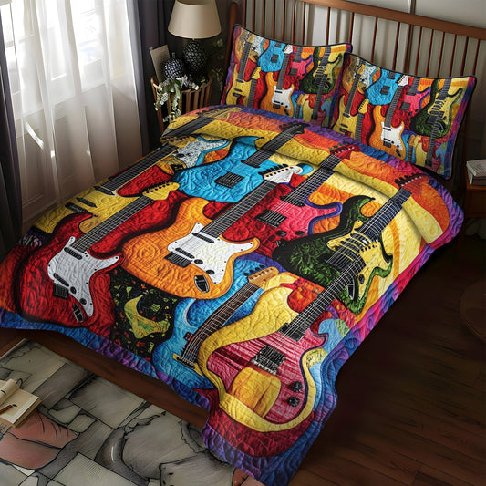 Groove Fusion 3-Piece Quilted Bedding Set - Single (59" x 70")