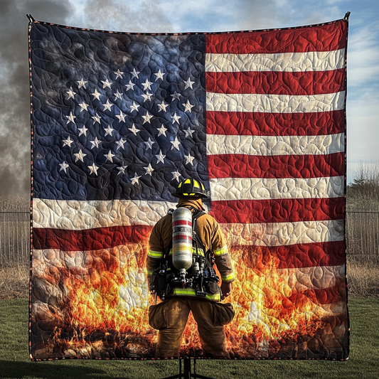 Guardian of the Flames Quilted Blanket - Throw (55" x 60")