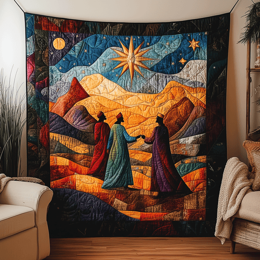 Guided By The Star Quilted Blanket - Throw (55" x 60")