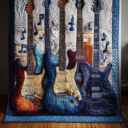 Guitar Motion Quilted Blanket - Baby (30" x 40") - Pack 1