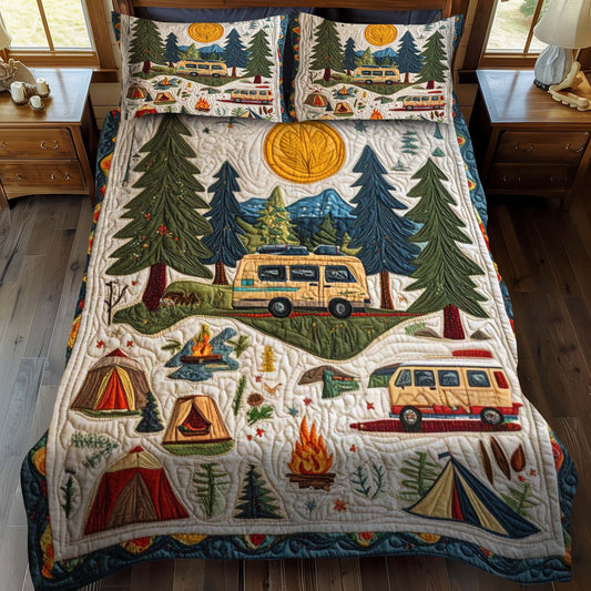 Happy Trails 3-Piece Quilted Bedding Set - Single (59" x 70")