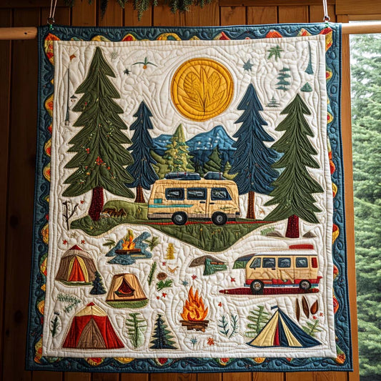 Happy Trails Quilted Blanket - Throw (55" x 60")