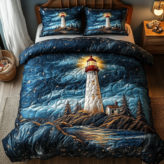 Harbor Light 3-Piece Quilted Bedding Set - Single (59" x 70")