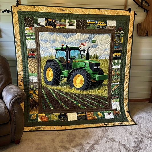 Harvest Hues Quilted Blanket - Throw (55" x 60")