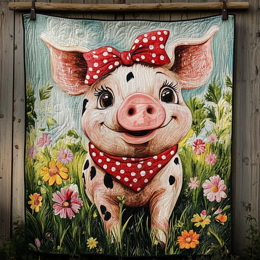 Harvest Hog Quilted Blanket - Throw (55" x 60")
