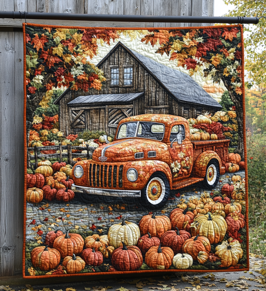 Harvest Truck Quilted Blanket - Throw (55" x 60")