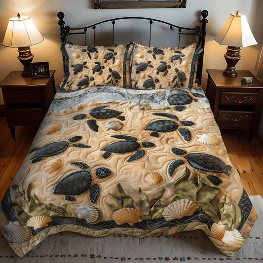 Hatchling Escape 3-Piece Quilted Bedding Set - Single (59" x 70")