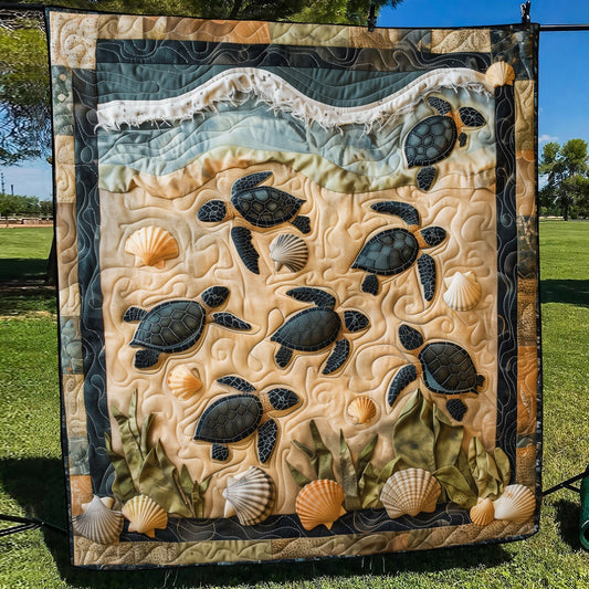 Hatchling Escape Quilted Blanket - Throw (55" x 60")
