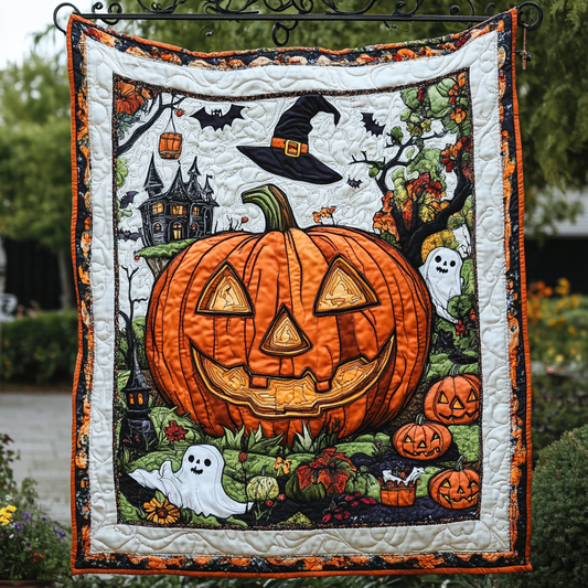 Haunted Hollow Quilted Blanket - Throw (55" x 60")
