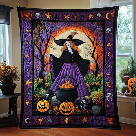 Haunting Halloween Spooky Twist Quilted Blanket - Throw (55" x 60")
