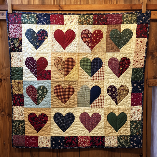 Heart Patch Quilted Blanket - Baby (30" x 40")
