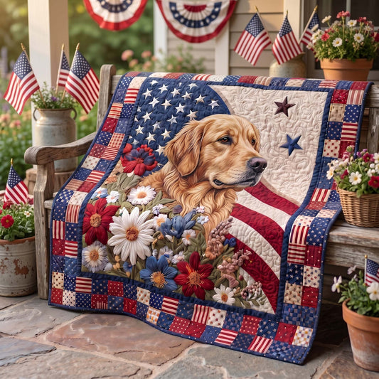 Heritage Golden Retriever Quilted Blanket - Baby (30" x 40") - Pack 1