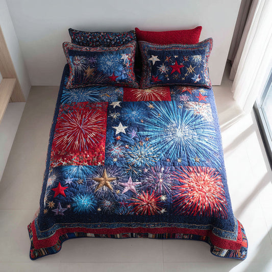 Heritage Stars 3-Piece Quilted Bedding Set - Single (59" x 70")