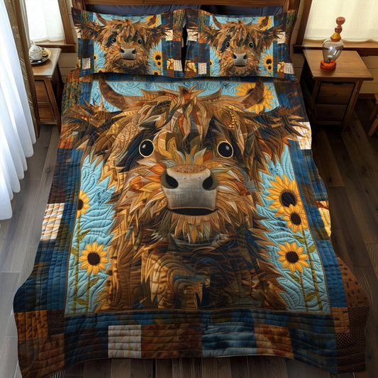 Highland Eyes 3-Piece Quilted Bedding Set - Single (59" x 70")