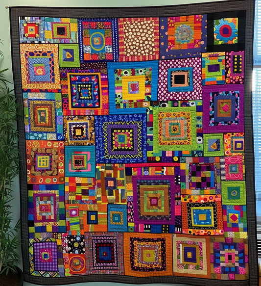 Hippie Dreamscape Quilted Blanket - Throw (55" x 60")