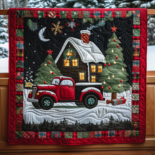 Holiday Cabin Quilted Blanket - Throw (55" x 60")