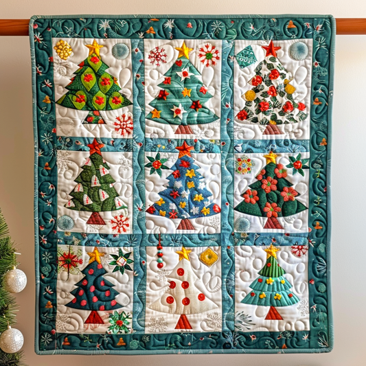 Holiday Lantern Quilted Blanket - Throw (55" x 60")
