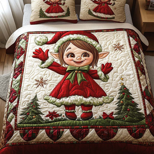 Holiday Cheer 3-Piece Quilted Bedding Set - Single (59" x 70")