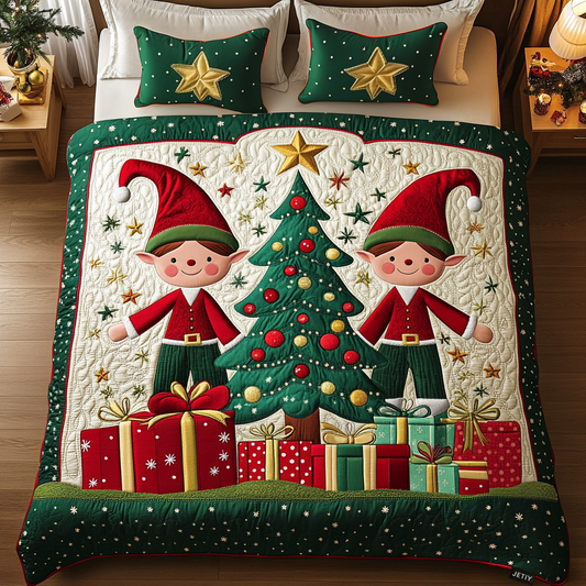 Holiday Cheer Squad 3-Piece Quilted Bedding Set - Single (59" x 70")