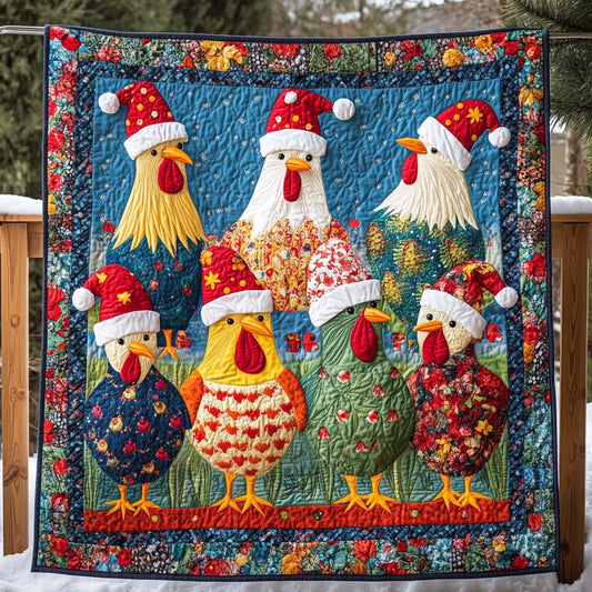 Holiday Flock Quilted Blanket - Throw (55" x 60")