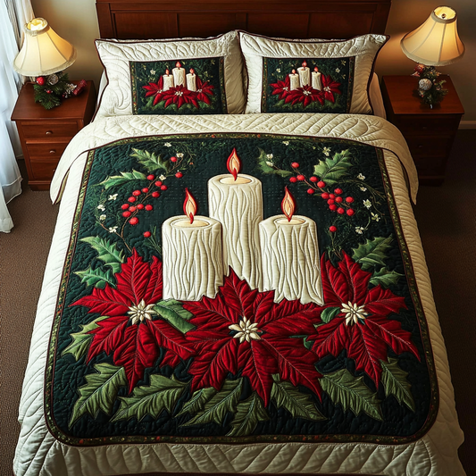 Holiday Glow 3-Piece Quilted Bedding Set - Single (59" x 70")