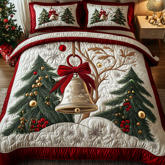 Holiday Harmony 3-Piece Quilted Bedding Set - Single (59" x 70")