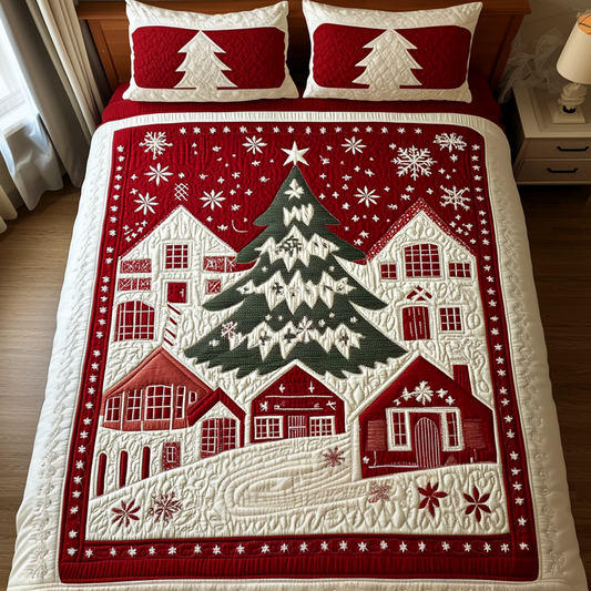 Holiday Haven 3-Piece Quilted Bedding Set - Single (59" x 70")