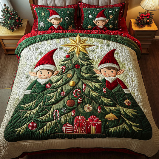 Holiday Helper 3-Piece Quilted Bedding Set - Single (59" x 70")