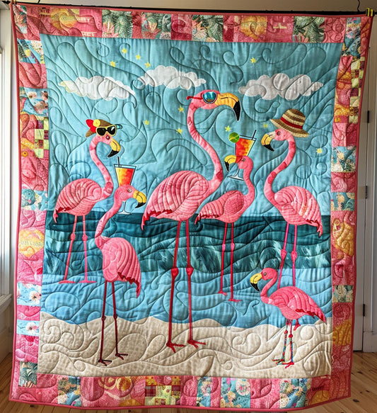 Holiday In Beach Quilted Blanket - Throw (55" x 60")
