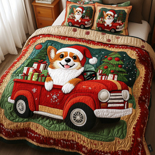 Holiday Joy 3-Piece Quilted Bedding Set - Single (59" x 70")